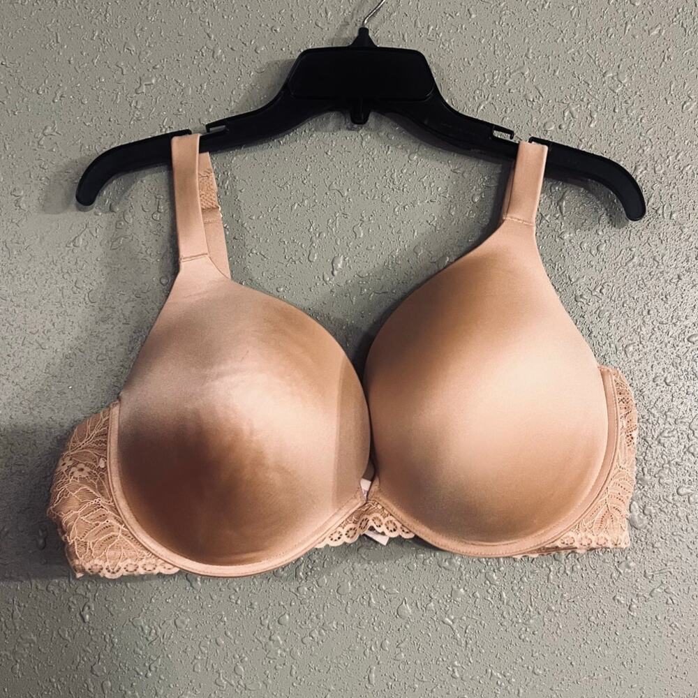 Joyspun Womens 44DD Nude Beige T Shirt Bra Full coverage Retro Wide sides
